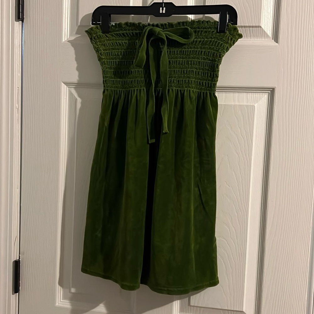 Juicy couture velour green tube top dress
